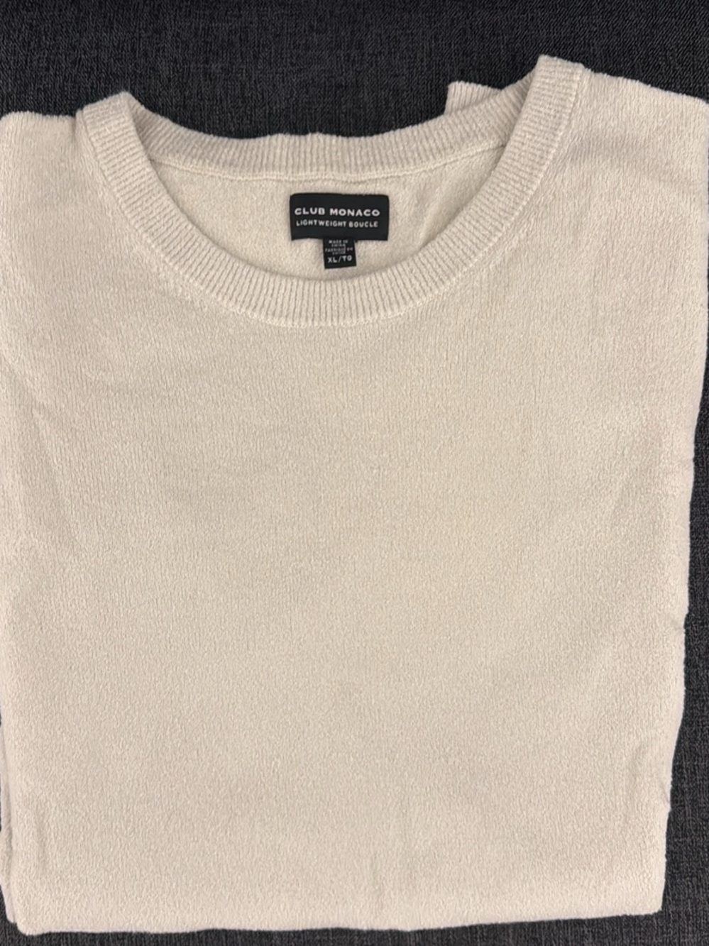 Club Monaco Men’s Crewneck Sweater in Cream